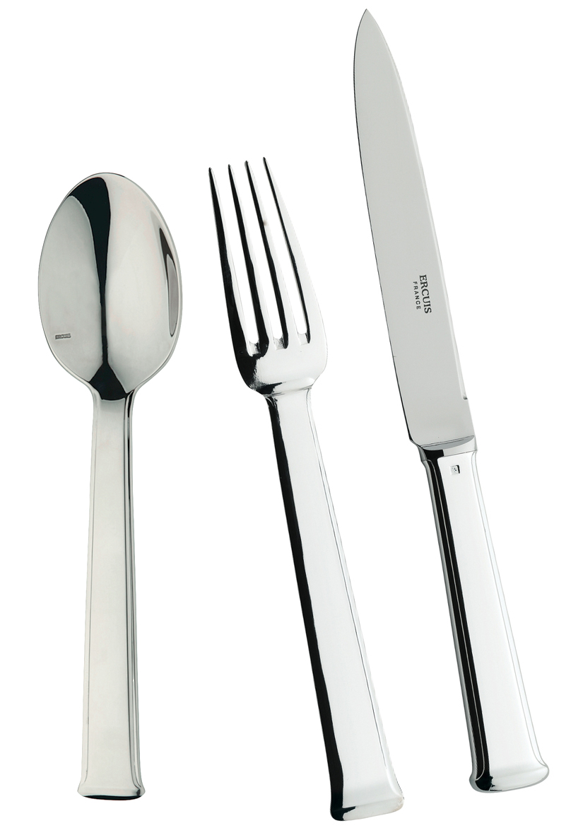 Serving or salad serving spoon in stainless steel - Ercuis